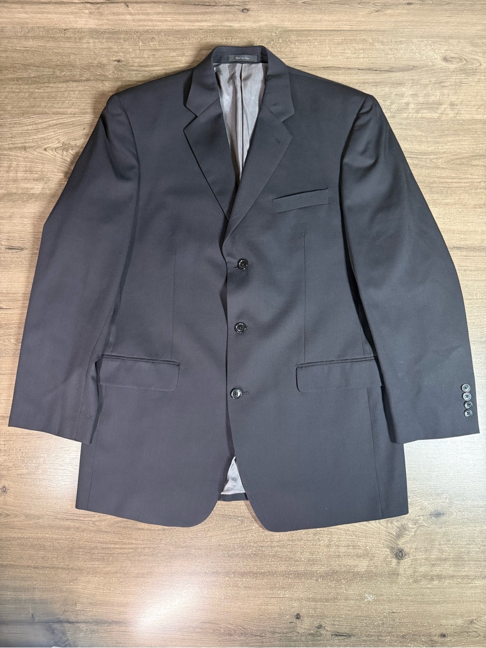Calvin Klein Men’s 100% Wool Three Button Black Blazer Sport Coats 42 Long